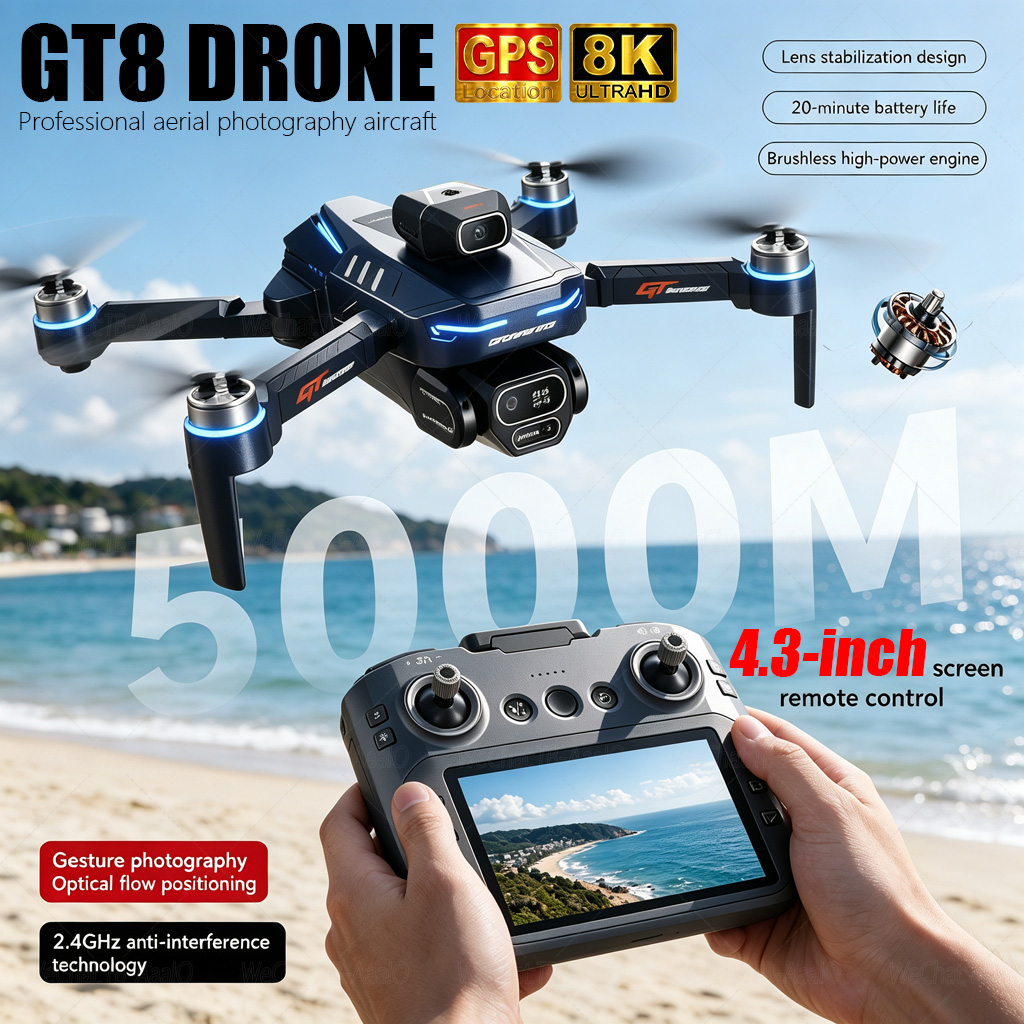 НОВЫЙ Дрон GT8 HD RC с двумя п – обзор и цена Drone Mapping